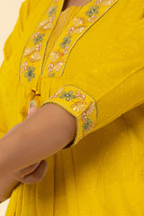 Canary Yellow Cotton Doby Suit Set