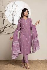 Opera Mauve Linen Suit Set