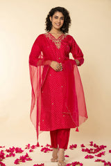 Rani Mothra Silk Suit Set